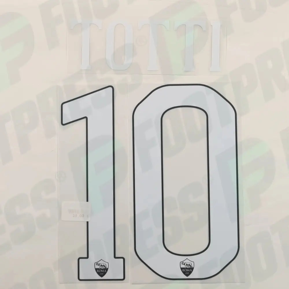 Flocado Oficial - AS Roma, Totti, 2015/2016, Tercera, Blanco/Gris