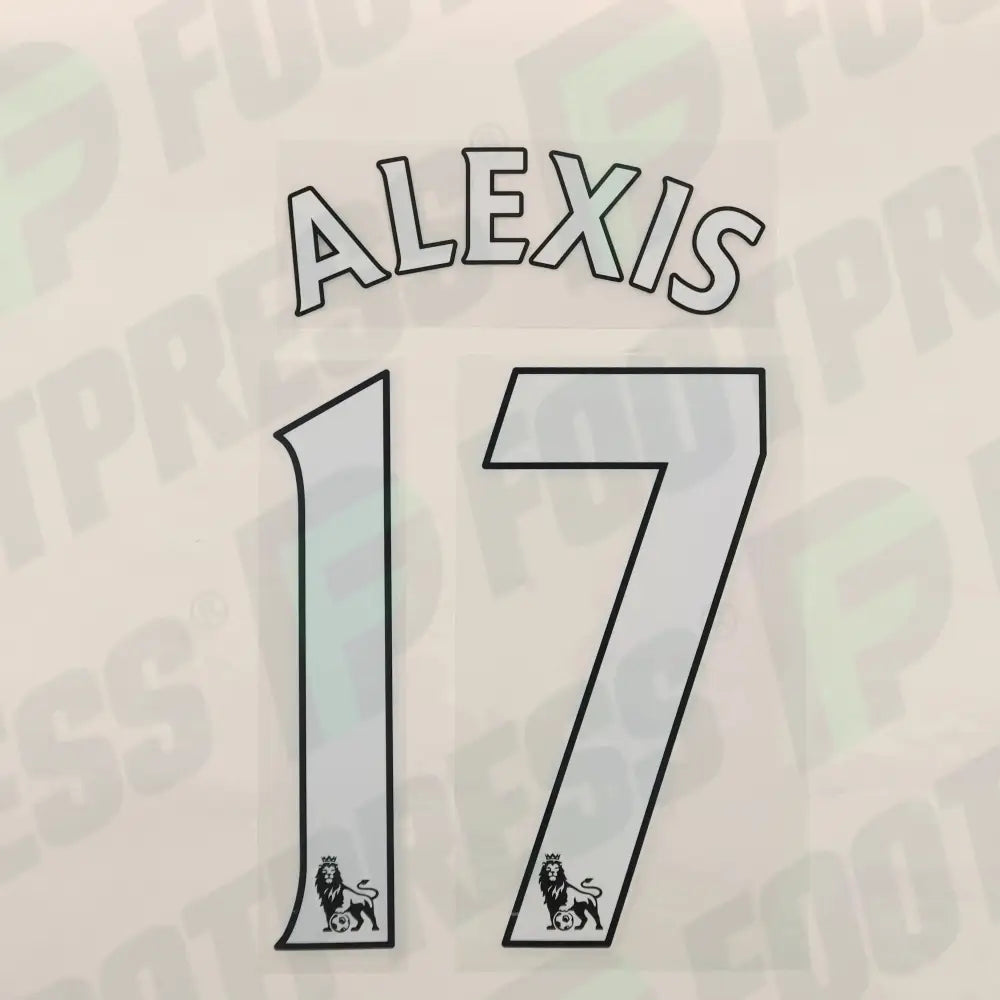Flocage Officiel - Arsenal, Alexis, 2015/2016, Home, Blanc