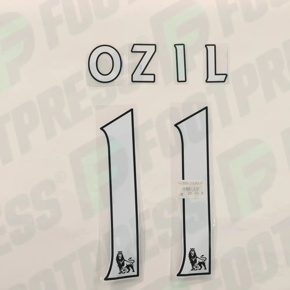 Flocage Officiel - Arsenal, Ozil, 2015/2016, Home, Blanc