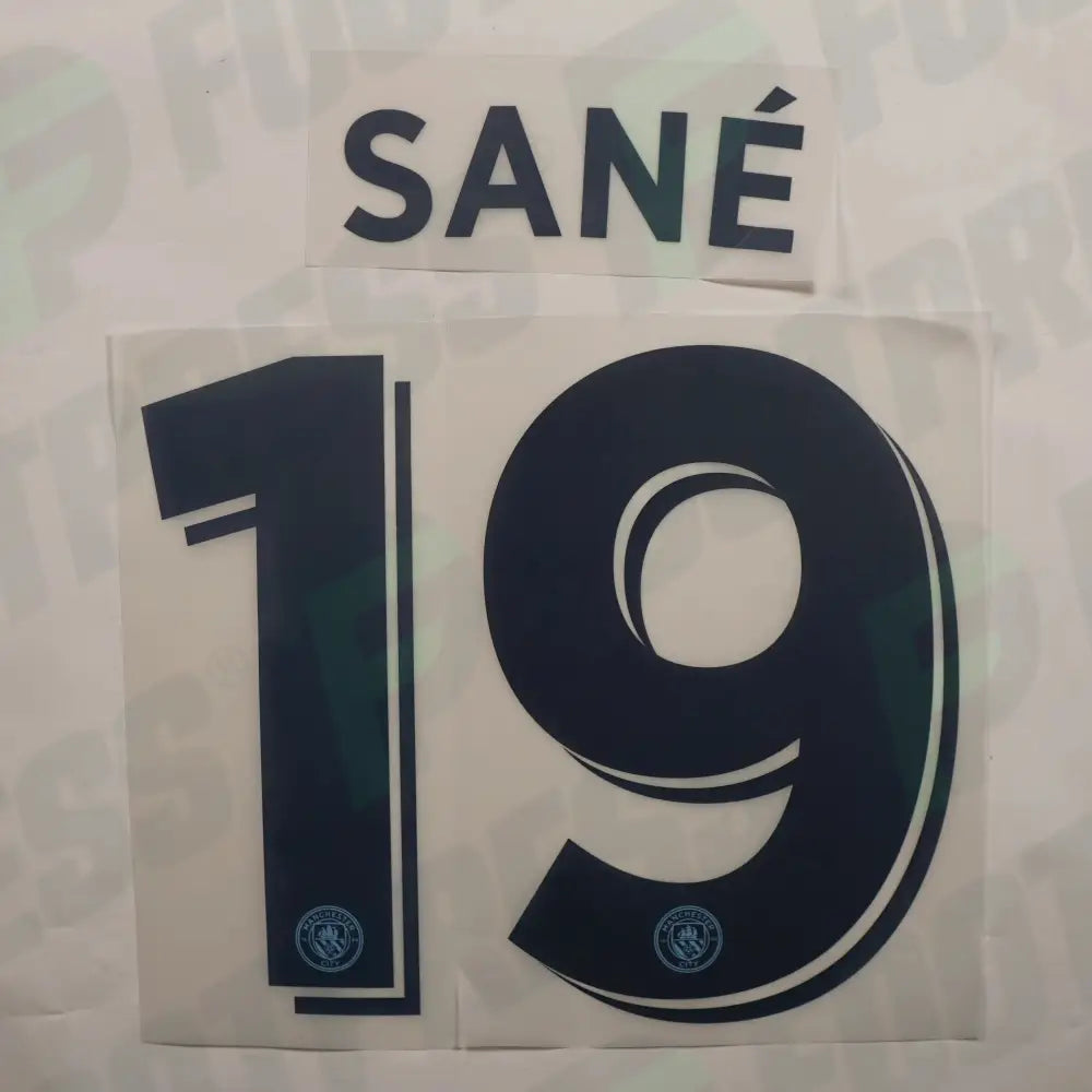 Official Nameset - Manchester City, Sané, 2016/2017, Home, Dark Blue