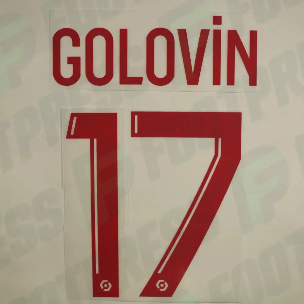 Flocado Oficial - AS Monaco, Golovin, 2022/2023, Local, Rojo
