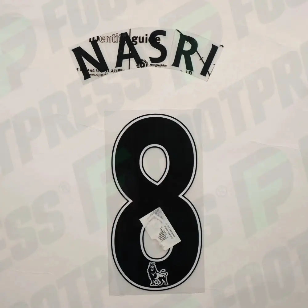 Flocage Officiel - Arsenal, Nasri, 2010/2011, Away, Noir