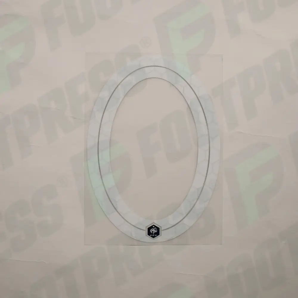 Official flocking - France 1 star, Large Number 0, 2018, Home, White