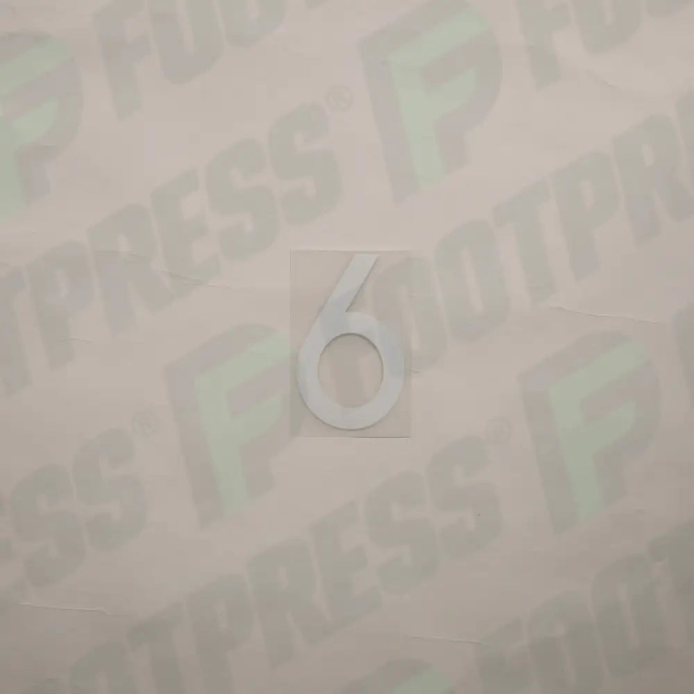 Official flocking - France 1 star, Small Number 6, 2018, Home, White