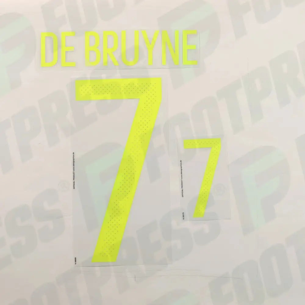 Flocado Oficial - Bélgica, De Bruyne, Eurocopa 2016, Local, Amarillo