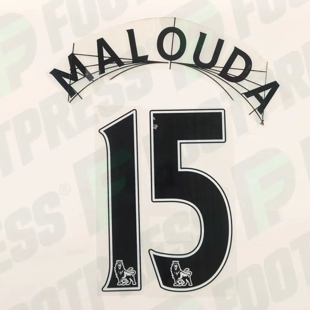 Flocado Oficial - Chelsea, Malouda, 2009/2010, Visitante, Negro