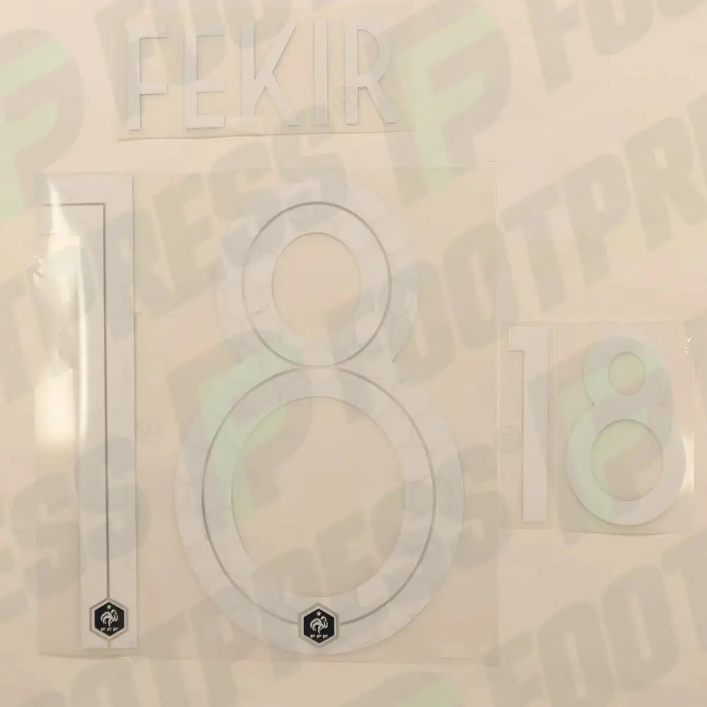 Flocage Officiel - France 1 étoile, Fekir, WC 2018, Home, Blanc,