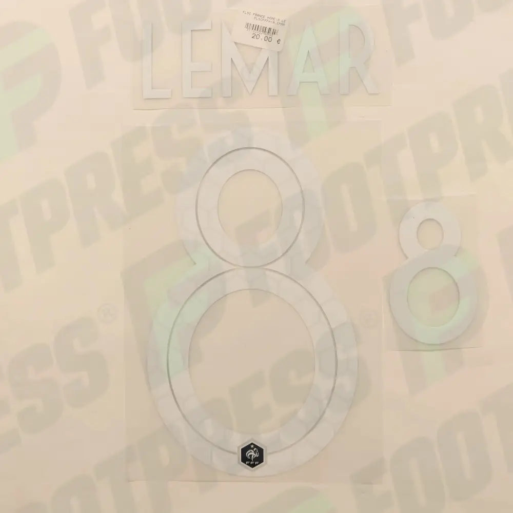 Flocado oficial - Francia 1 estrella, Lemar, WC 2018, Local, Blanco,