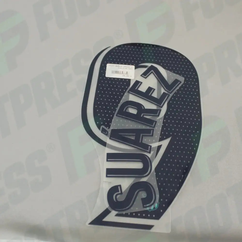 Official Nameset - FC Barcelona, Suarez, 2019/2020, Third, Blue/Light Blue