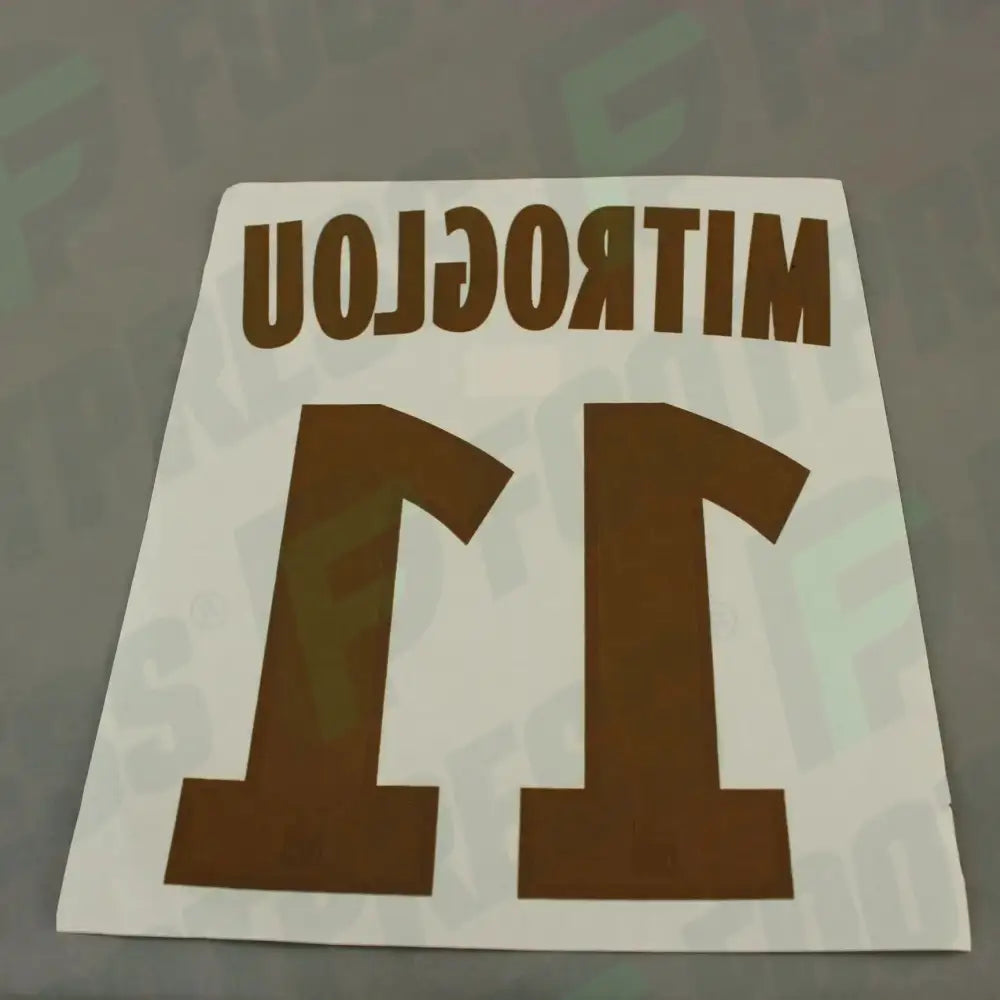 Flocado Oficial - Olympique de Marseille, Mitroglou, 2018/2019, Local, Azul/Oro (OM)