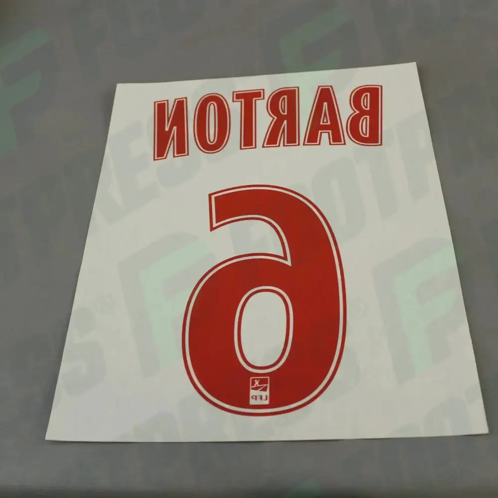 Flocado Oficial - Olympique de Marseille, Barton, 2012/2013, Tercera, Naranja (OM)