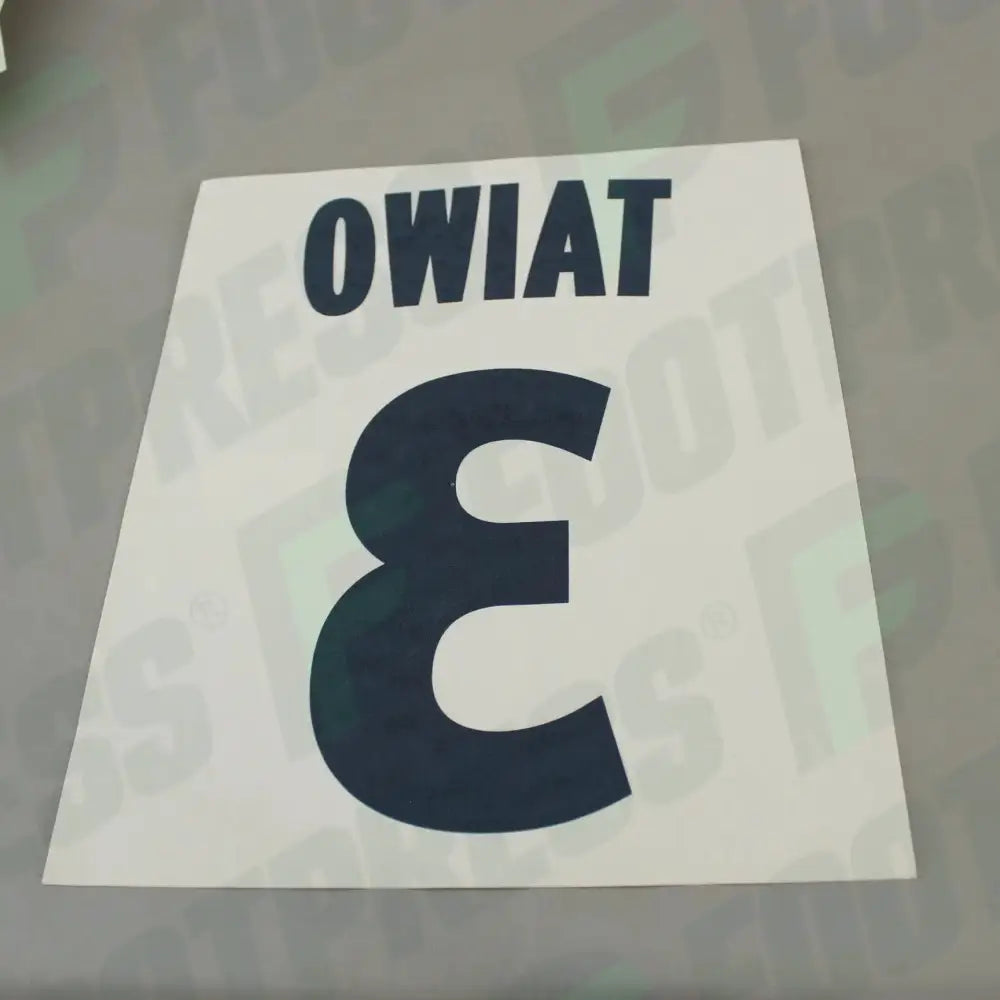 Flocado Oficial - Olympique de Marseille, Taiwo, 2010/2011, Segunda, Blanco/Azul Oscuro (OM)