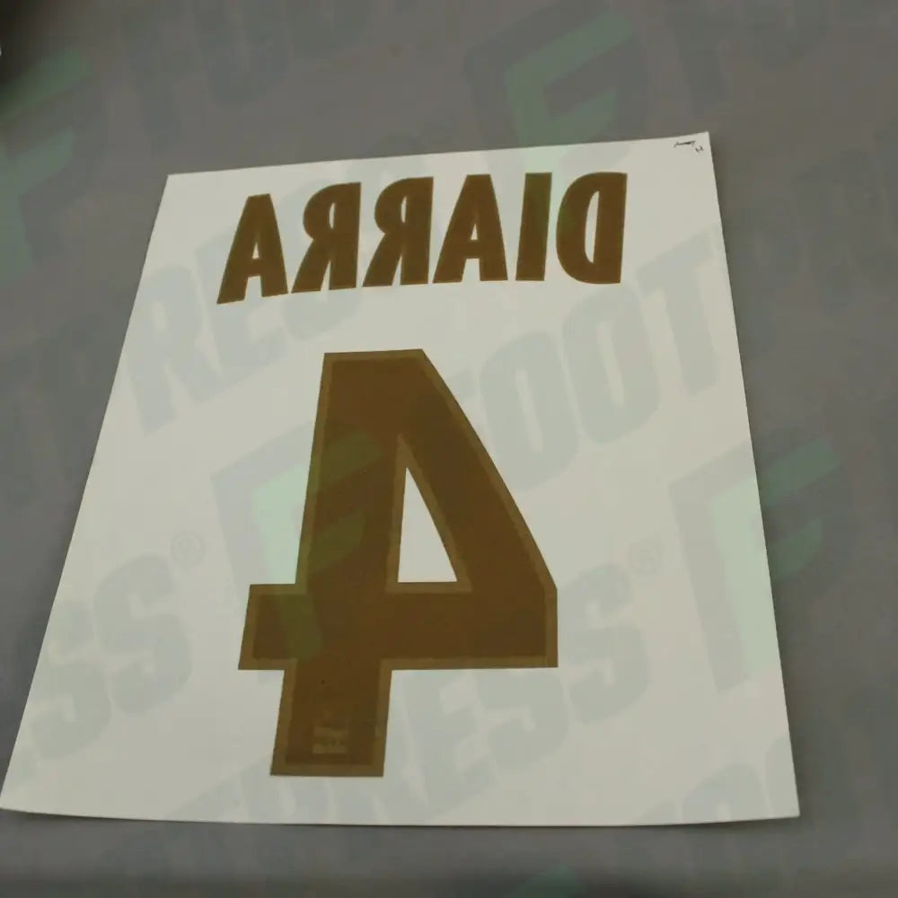 Official Nameset - Olympique de Marseille, Diarra, 2011/2012, Home, Sky blue (OM)