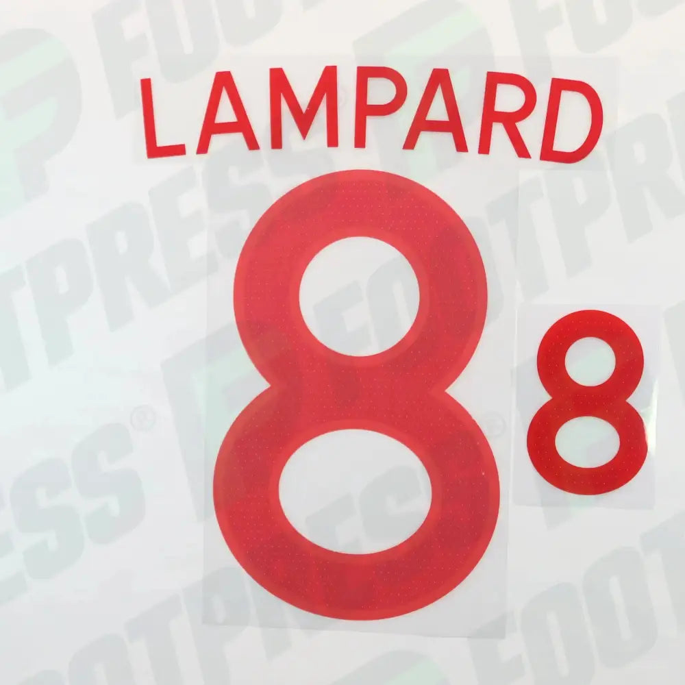 Flocado oficial - Inglaterra, Lampard, WC 2010, Local, Rojo,