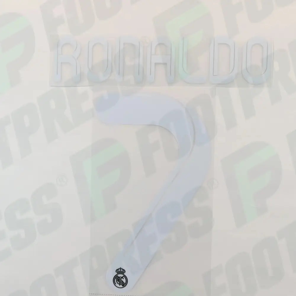 Official Nameset - Real Madrid,Ronaldo,2011/2012,Third,White,