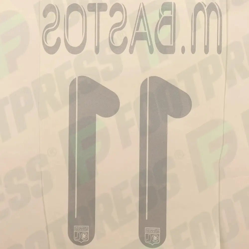 Flocage Officiel - Olympique Lyonnais, Michel Bastos, 2012/2013, Third, Argenté (OL)