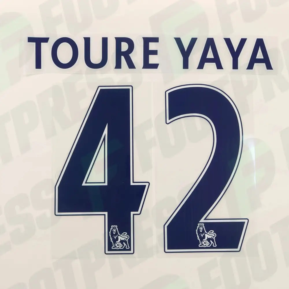 Official Nameset - Manchester City, Toure Yaya, 2014/2015, Home, Blue
