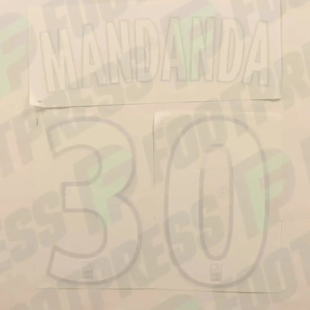 Flocado Oficial - Olympique de Marseille, Mandanda, 2018/2019, Local, Blanco/Negro (OM)