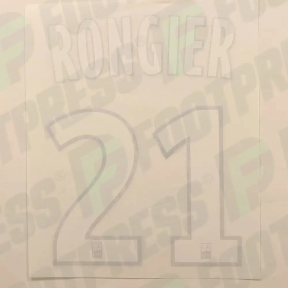 Flocado Oficial - Olympique de Marseille, Rongier, 2019/2020, Local, Blanco/Negro (OM)