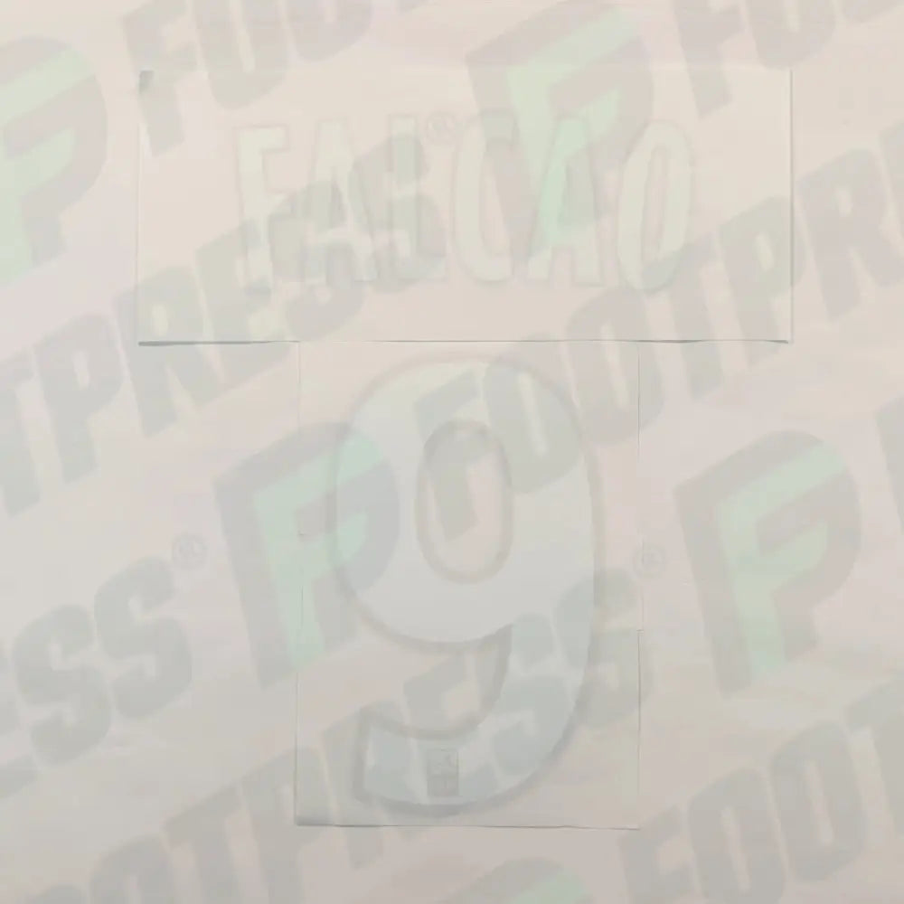 Flocado Oficial - AS Monaco, Falcao, 2017/2018, Local, Blanco/Oro