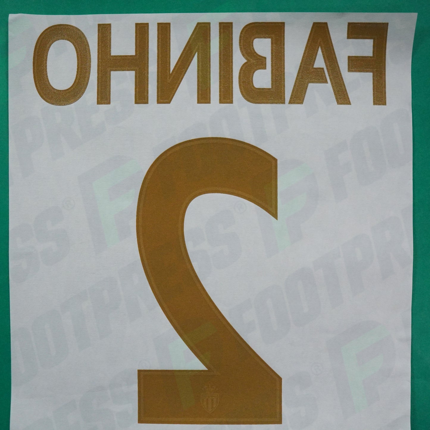 Flocage Officiel - AS Monaco, Fabinho, 2015/2016 2016/2017, Away Europe, Doré/Bleu foncé