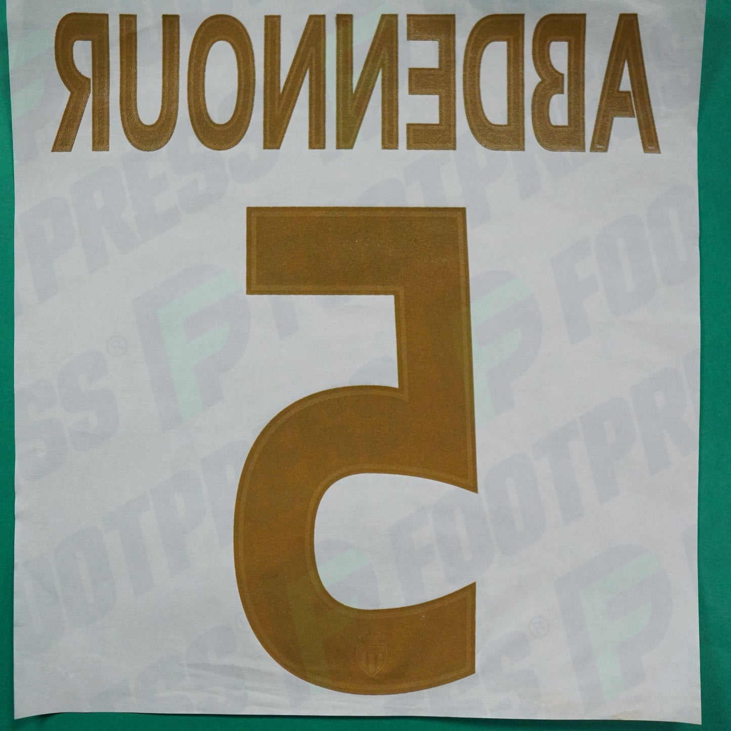 Flocage Officiel - AS Monaco, Abdennour, 2015/2016 2016/2017, Away Europe, Doré/Bleu foncé