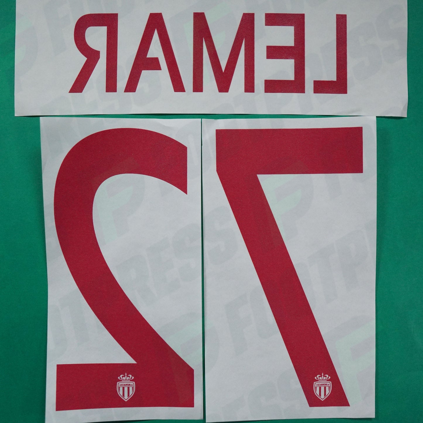 Flocage Officiel - AS Monaco, Lemar, 2016/2017, Home Europe, Rouge