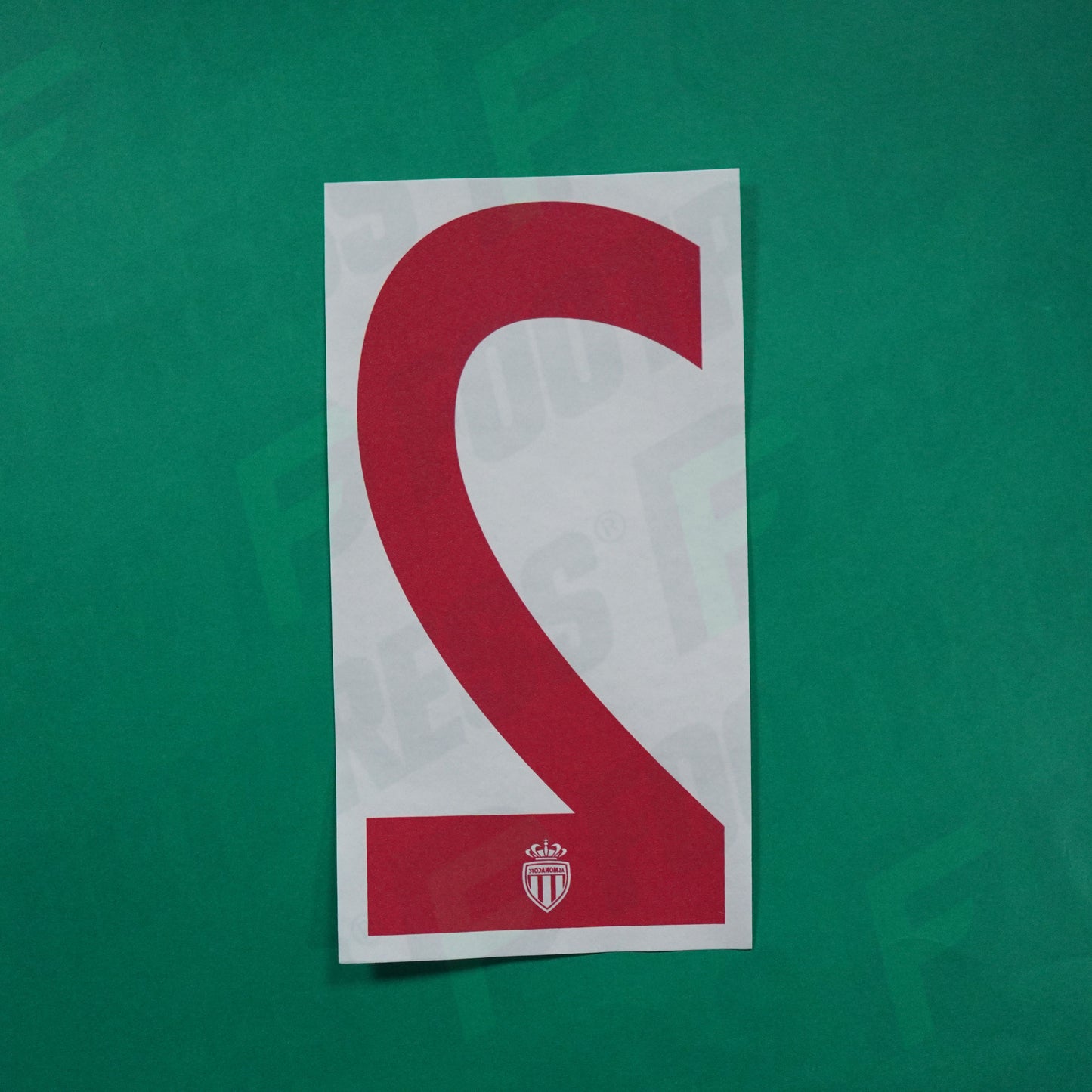 Flocage Officiel - AS Monaco, Chiffre Seul, 2, 2016/2017, Home Europe, Rouge