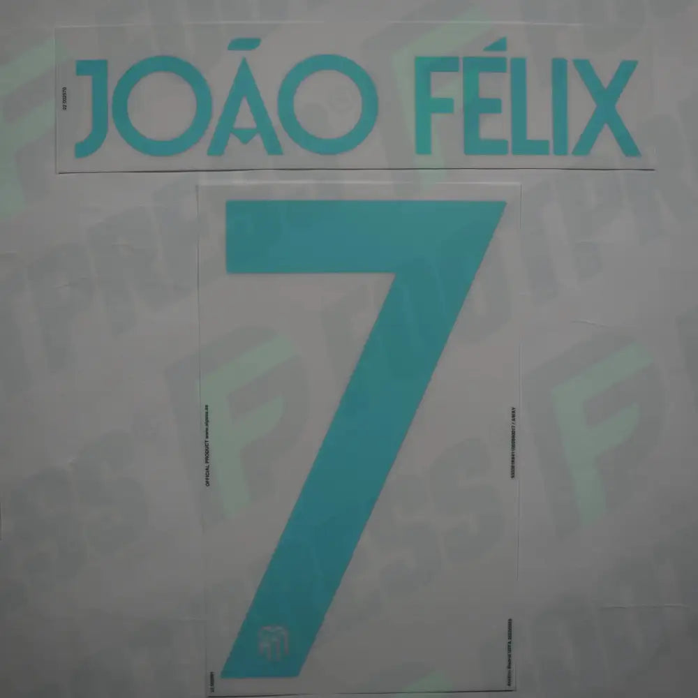 Flocage Officiel - Atletico Madrid, Joao Felix, 2022/2023, Away, Bleu