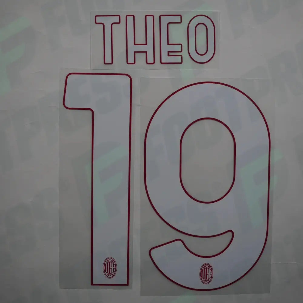 Official Nameset - AC Milan, Theo Hernandez, 2022/2023, Home, White