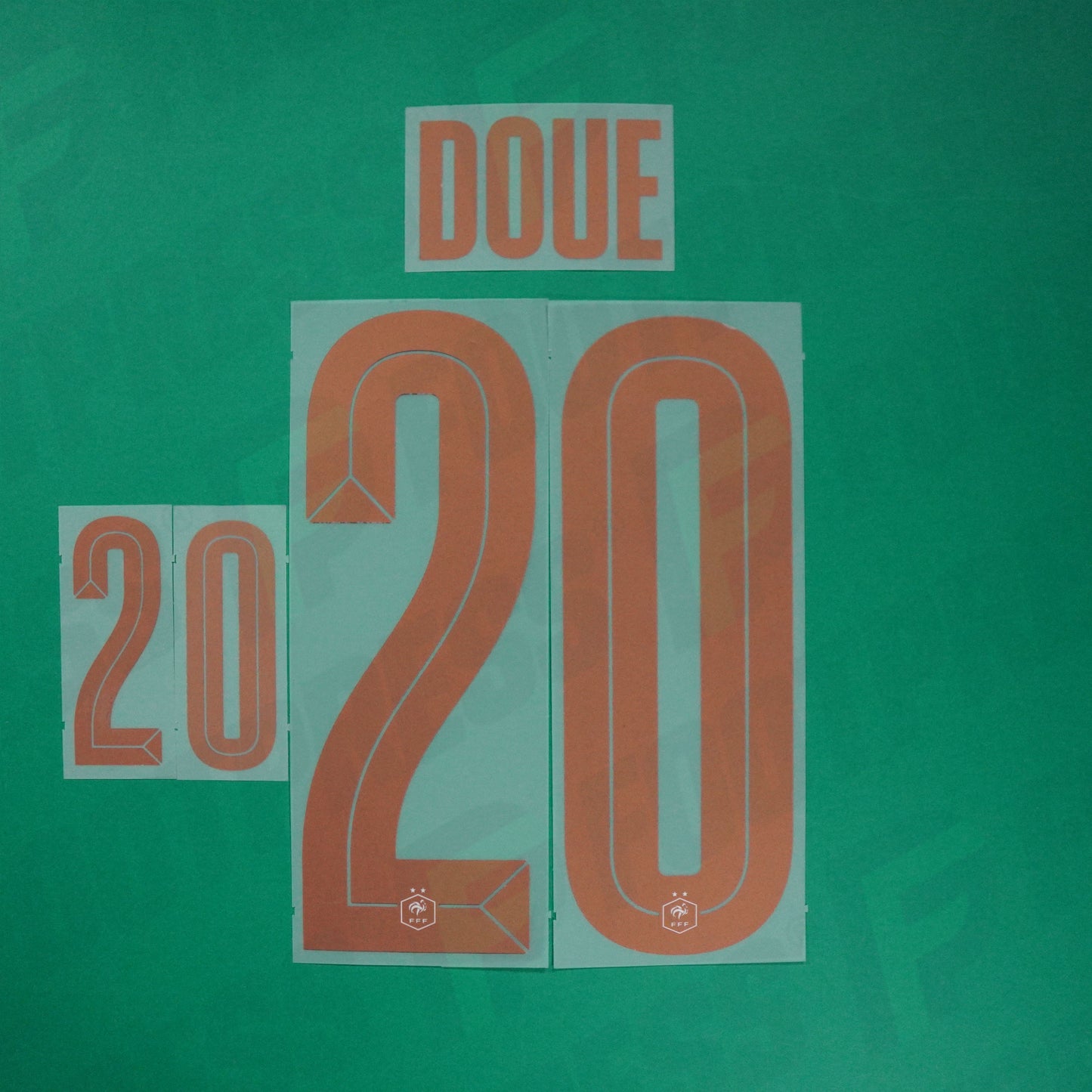 Flocage Officiel - France, Doué, 2026, Away, Doré