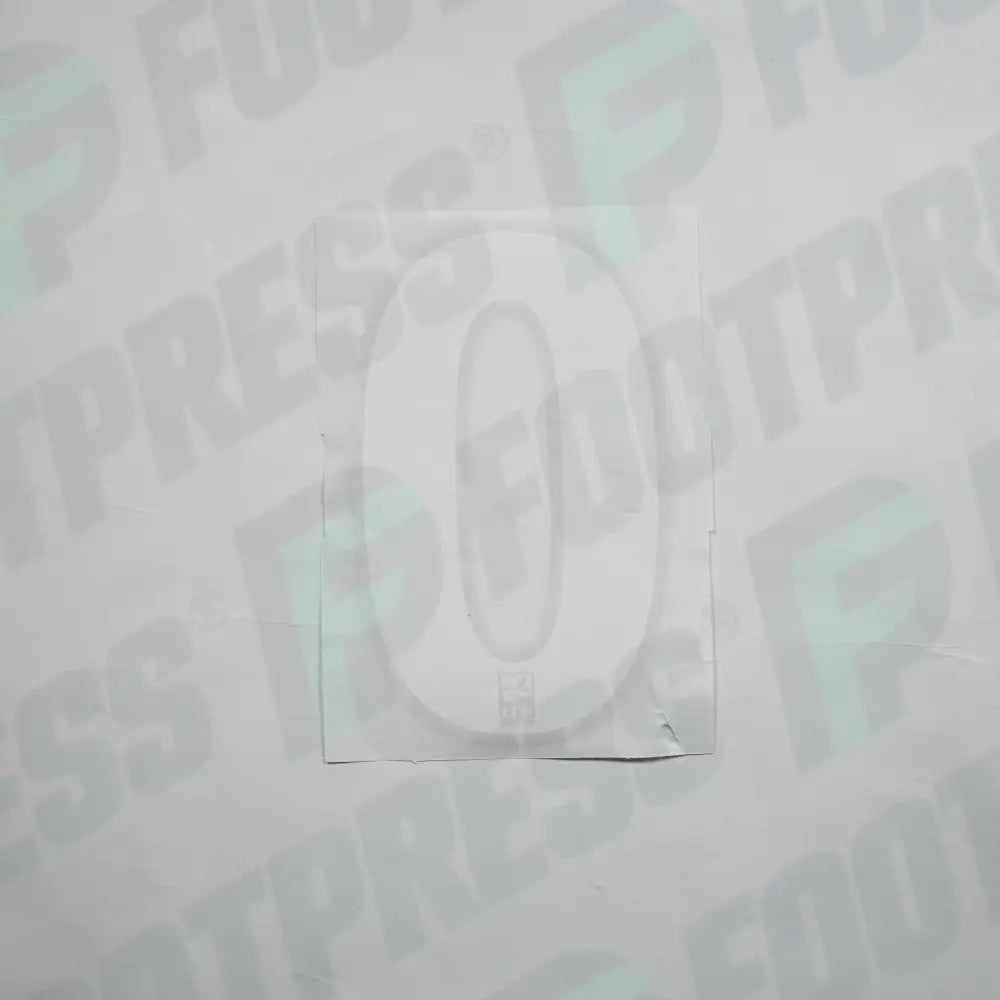 Flocage Officiel - AS Monaco, Numéro 0, Blanc/Rouge