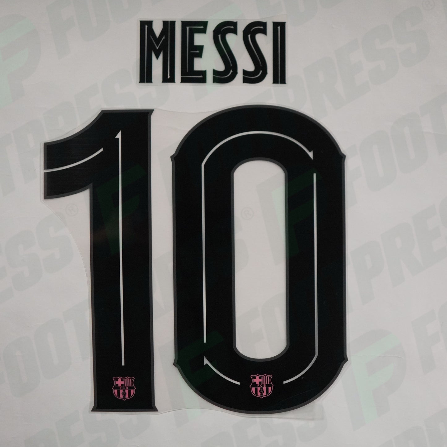Flocage Officiel - FC Barcelone, Messi, 2020/2021, Third, Noir