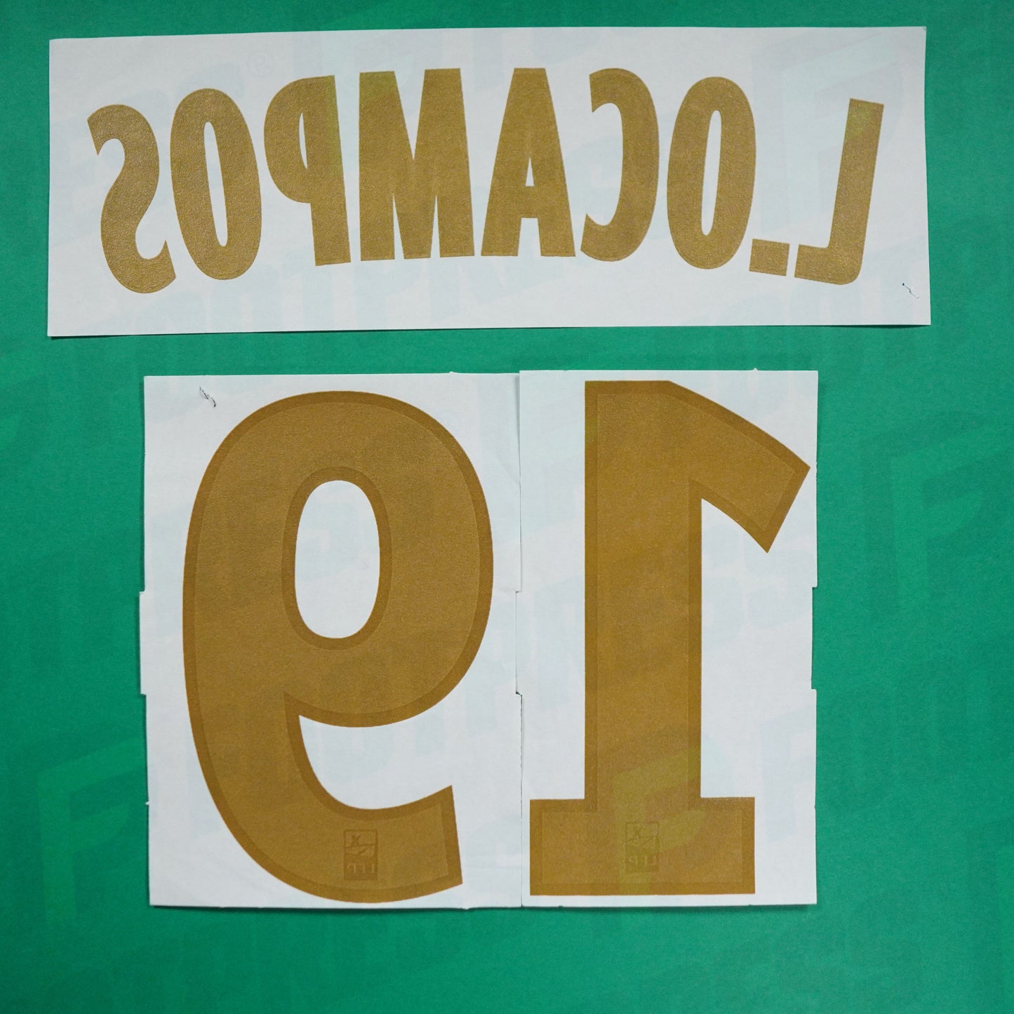 Flocado Oficial - AS Monaco, Ocampos, 2017/2018, Local, Blanco/Oro