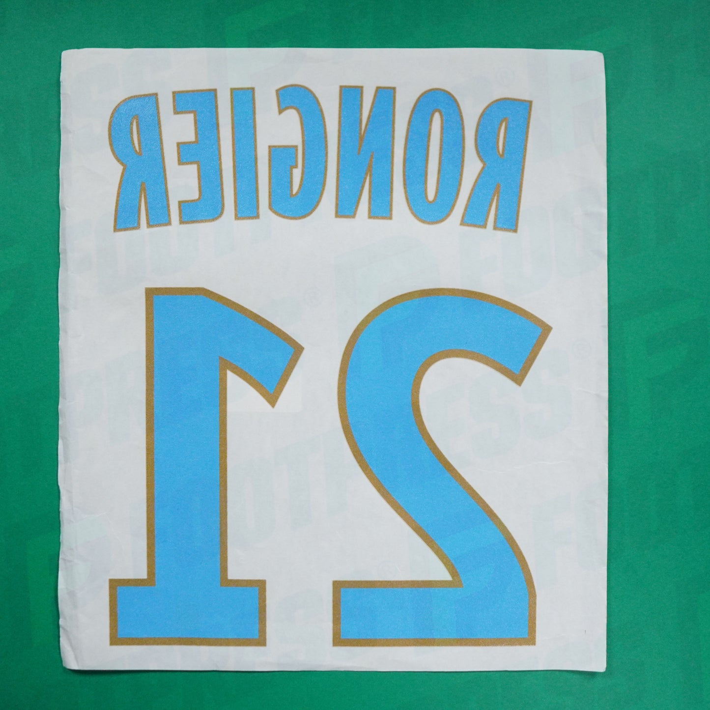 Flocage Officiel - Olympique de Marseille, Rongier, 2019/2020, Home, Bleu/Doré (OM)