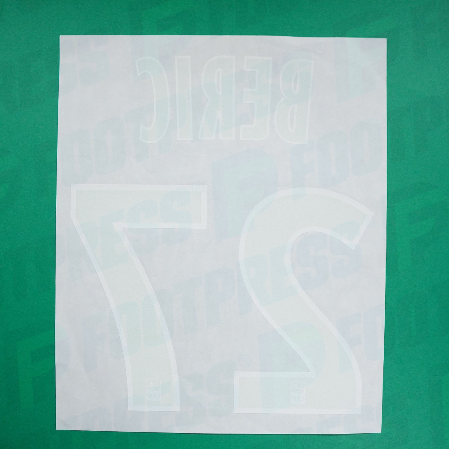 Flocage Officiel - AS Saint-Etienne, Beric, 2016/2017, Away, Vert (ASSE)