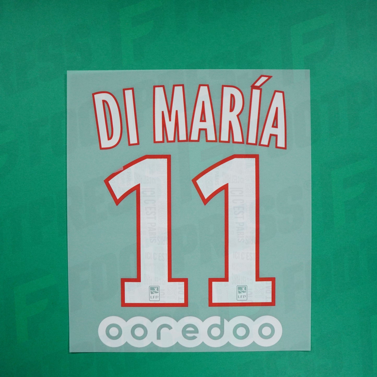 Official Nameset - Paris Saint-Germain KIDS, Di Maria, 2019/2020, Home JUNIOR, Red (PSG)