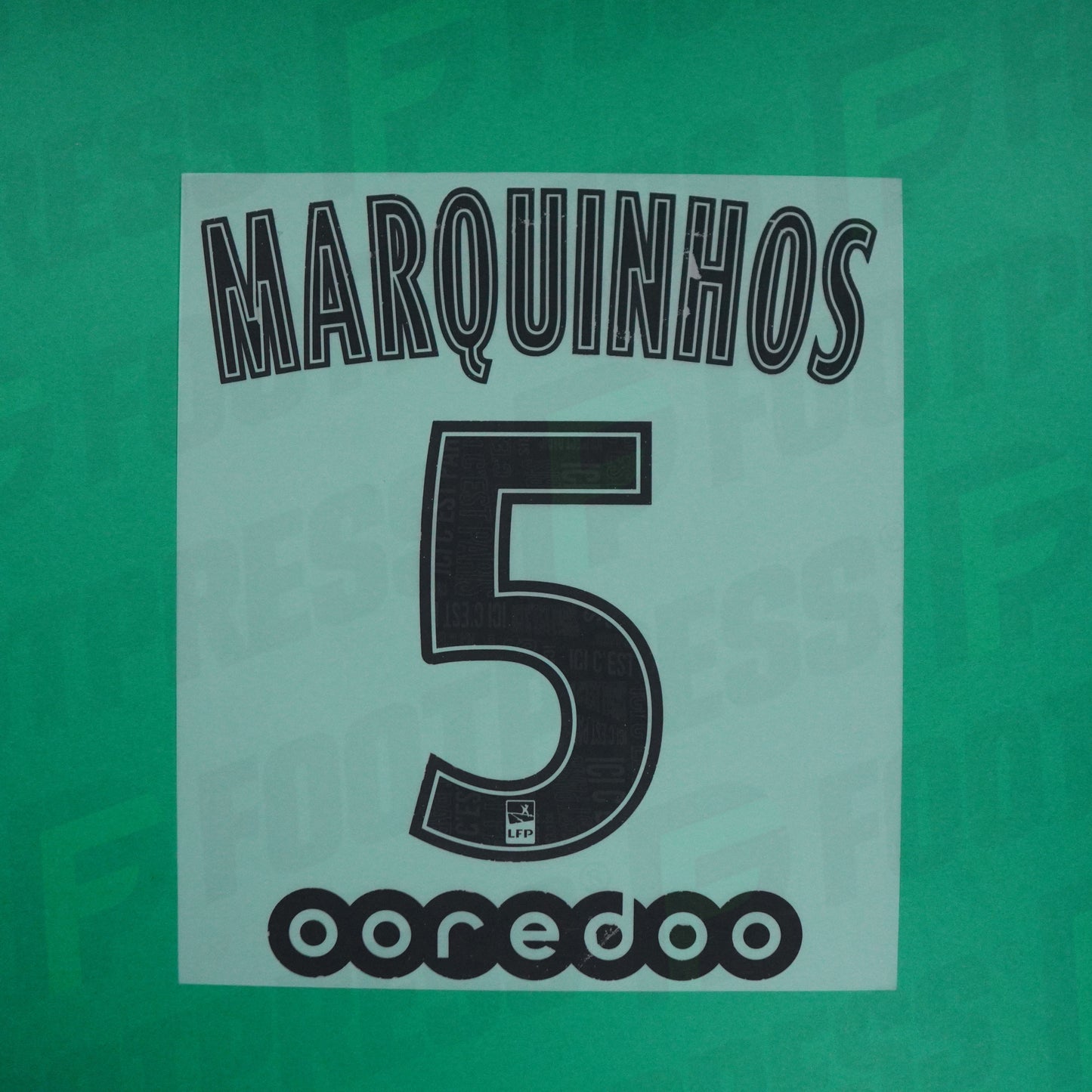 Flocado Oficial - Paris Saint-Germain KIDS, Marquinhos, 2019/2020, Visitante JUNIOR, Negro (PSG)