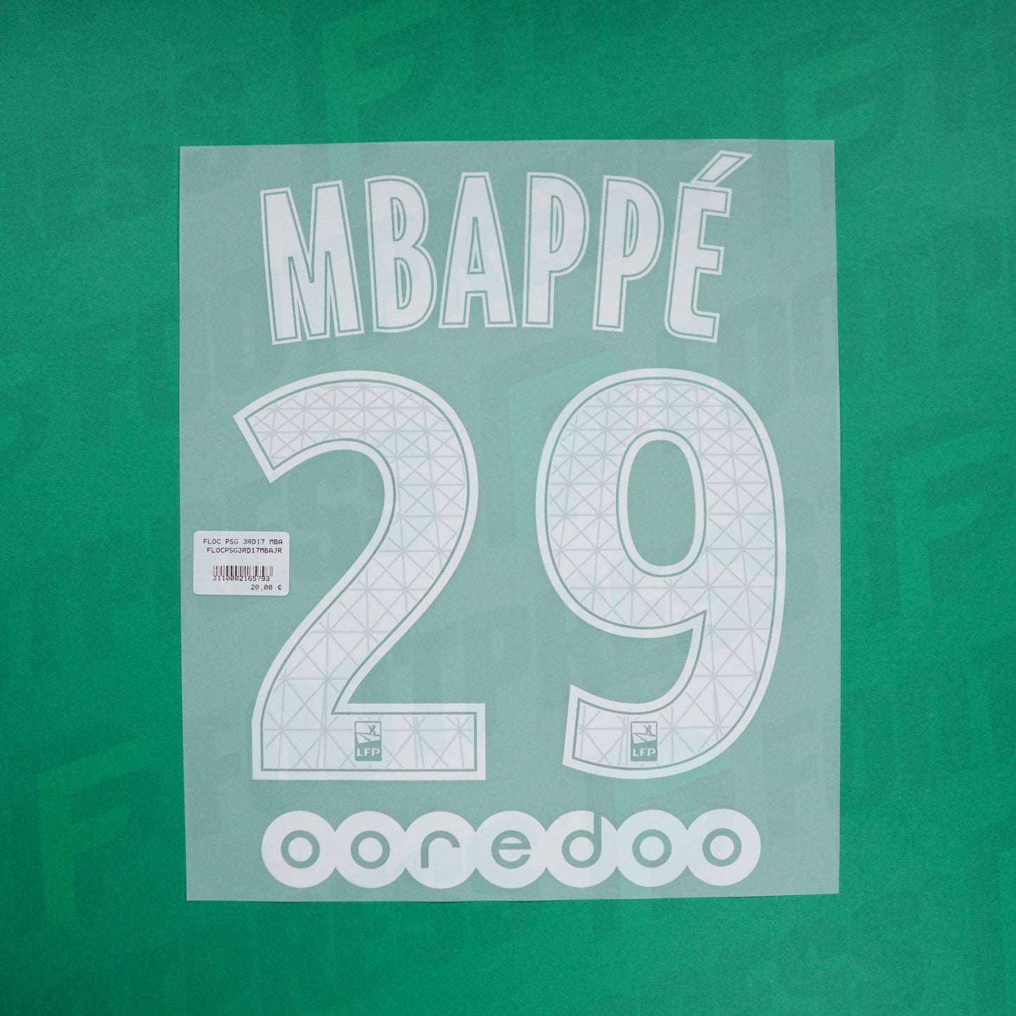 Flocado Oficial - Paris Saint-Germain KIDS, Mbappé, 2017/2018, Tercera JUNIOR, Blanco (PSG)