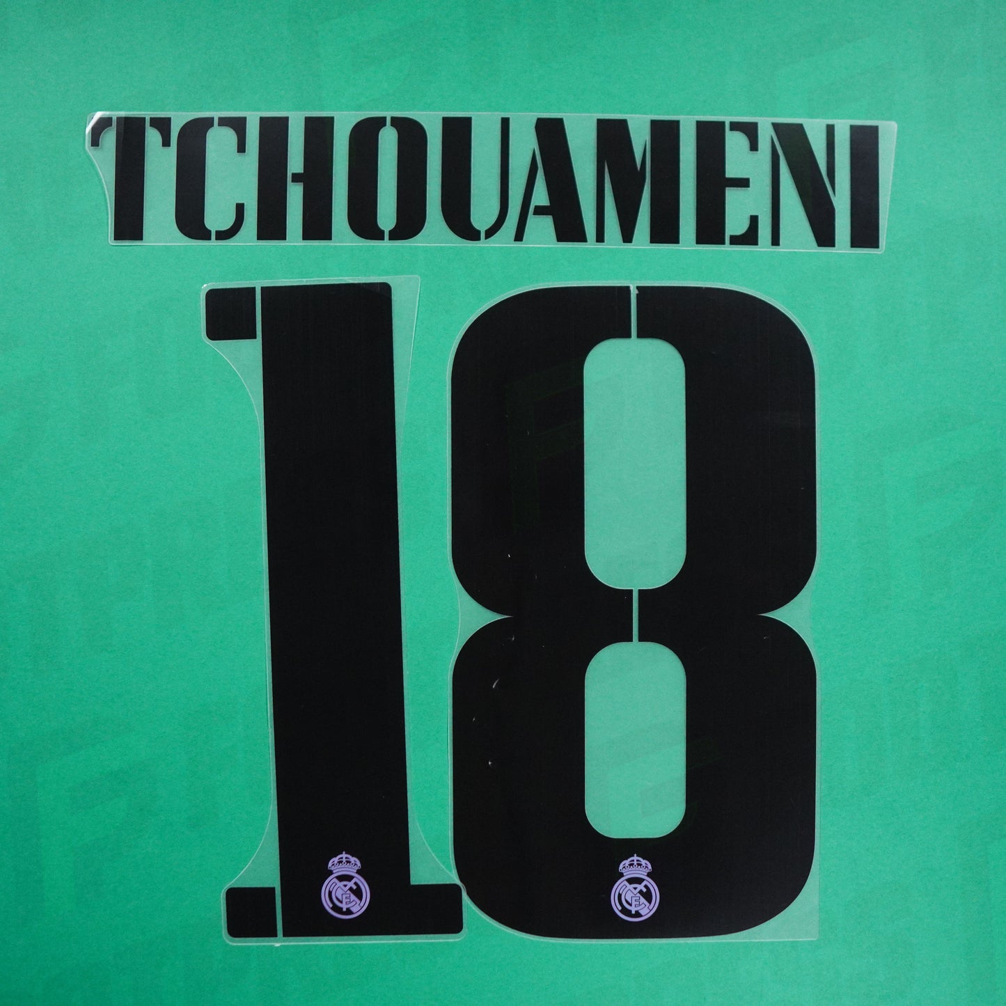 Flocage Officiel - Real Madrid, Tchouameni, 2022/2023, Home/Away, Noir/Violet