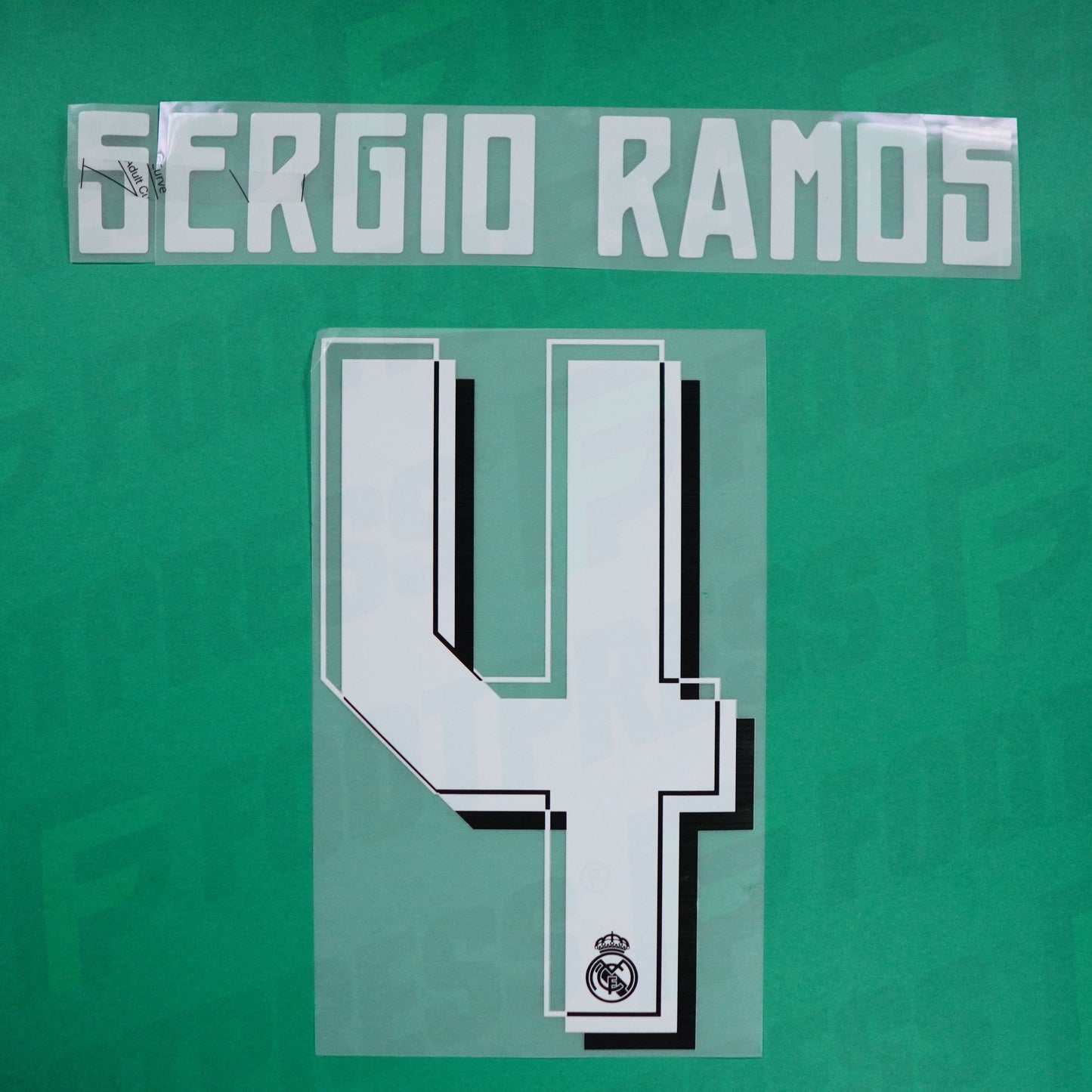 Flocado Oficial - Real Madrid, Sergio Ramos, 2015/2016, Segunda/Tercera, Blanco