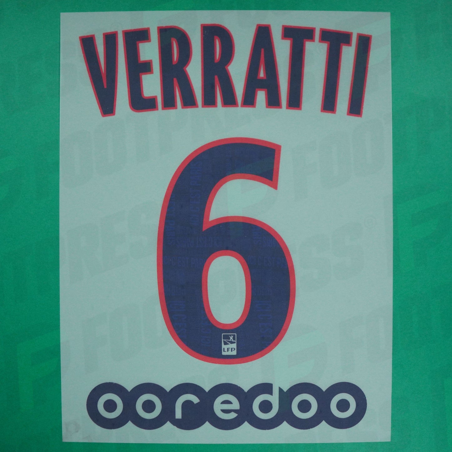 Flocado Oficial - Paris Saint-Germain, Verratti, 2019/2020, Tercera, Azul/Rojo (PSG)