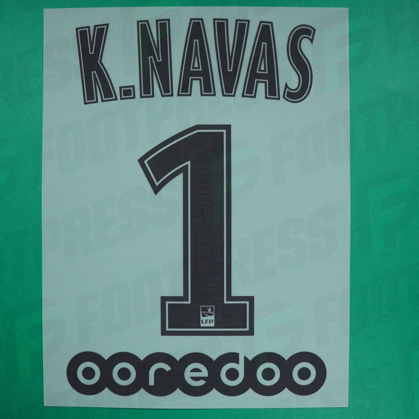 Official Nameset - Paris Saint-Germain, Navas, 2019/2020, Away, Black (PSG)