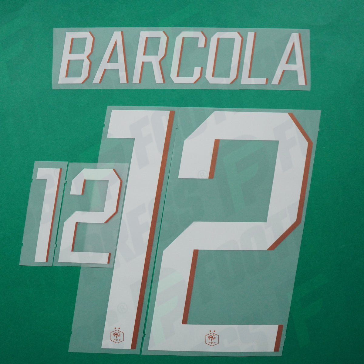 Flocage Officiel - France, Barcola, 2026, Home, Blanc/Doré