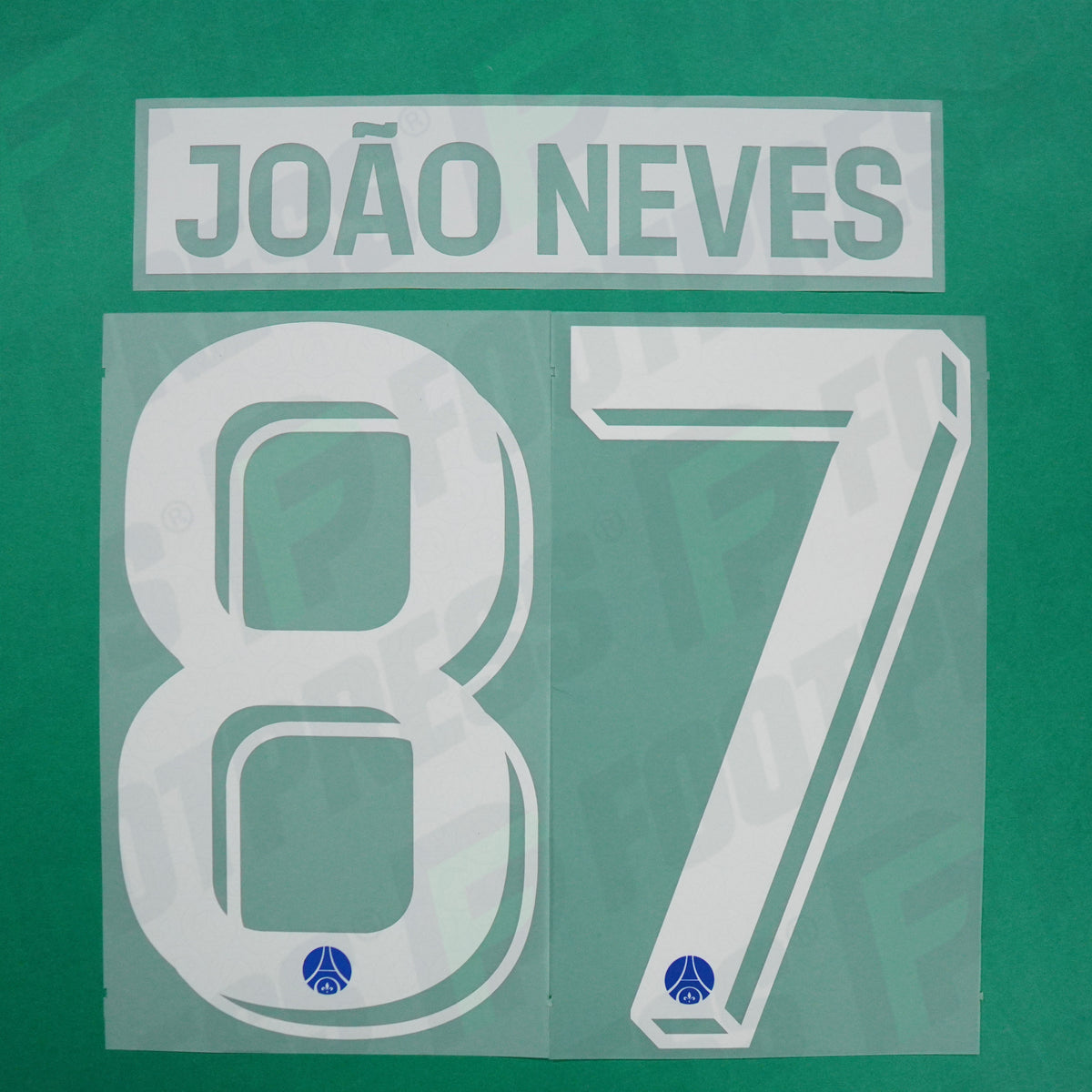 Flocage Officiel - Paris Saint-Germain, Joao Neves, 2026/2027, Home LDC, Blanc/Bleu