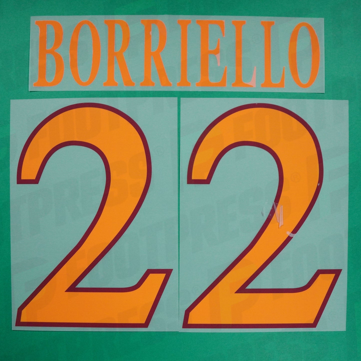 Flocado Oficial - AS Roma, Borriello, 2010/2011, Tercera, Naranja