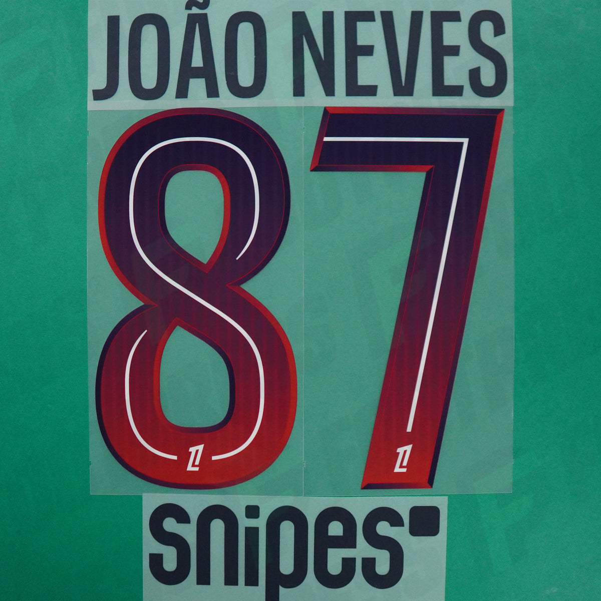 Flocage Officiel - Paris Saint-Germain, Joao Neves, 2026/2027, Away + Snipes, Bleu foncé/Rouge