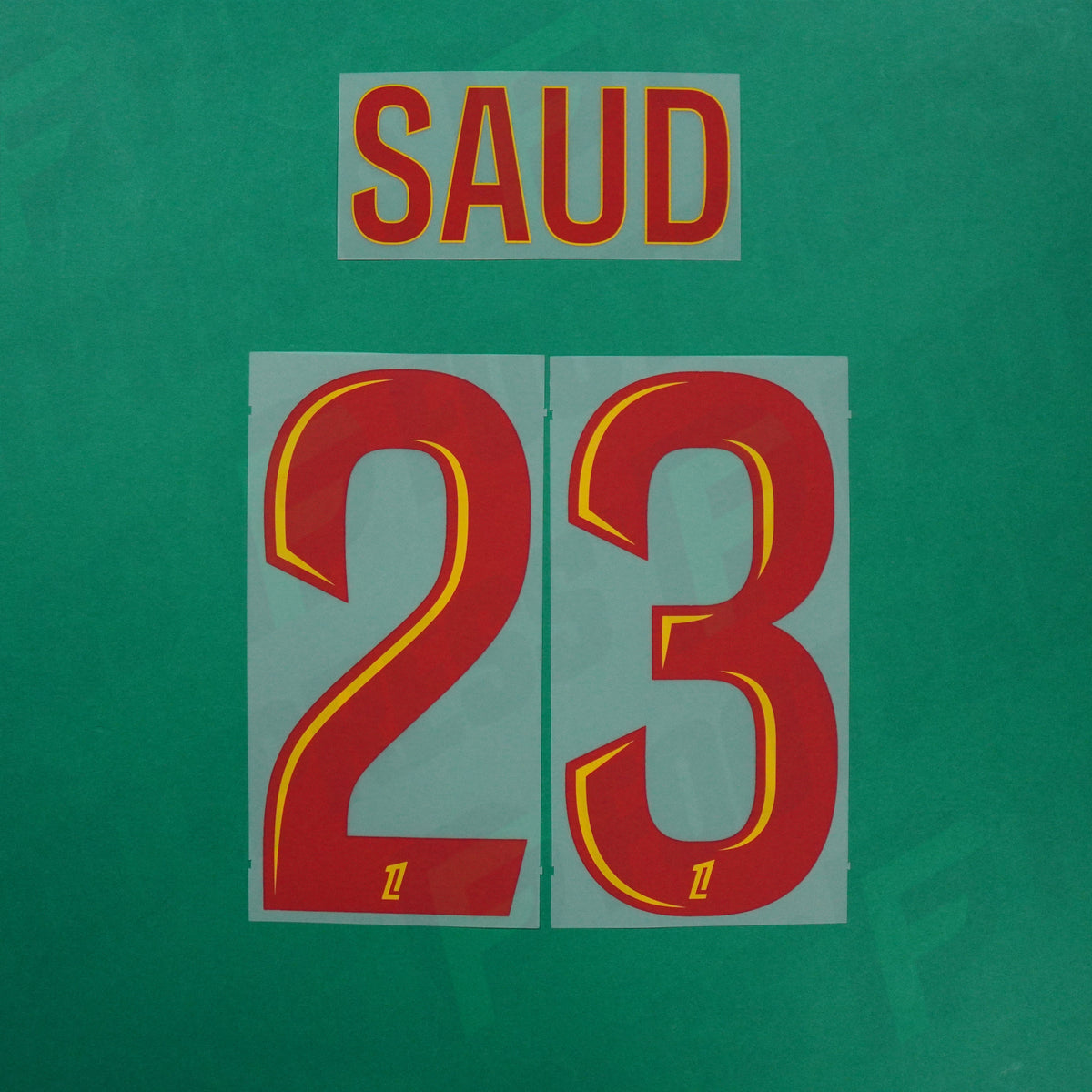 Flocage Officiel - RC Lens, Saud Abdulhamid, 2025/2026 2026/2027, Home, Rouge/Jaune