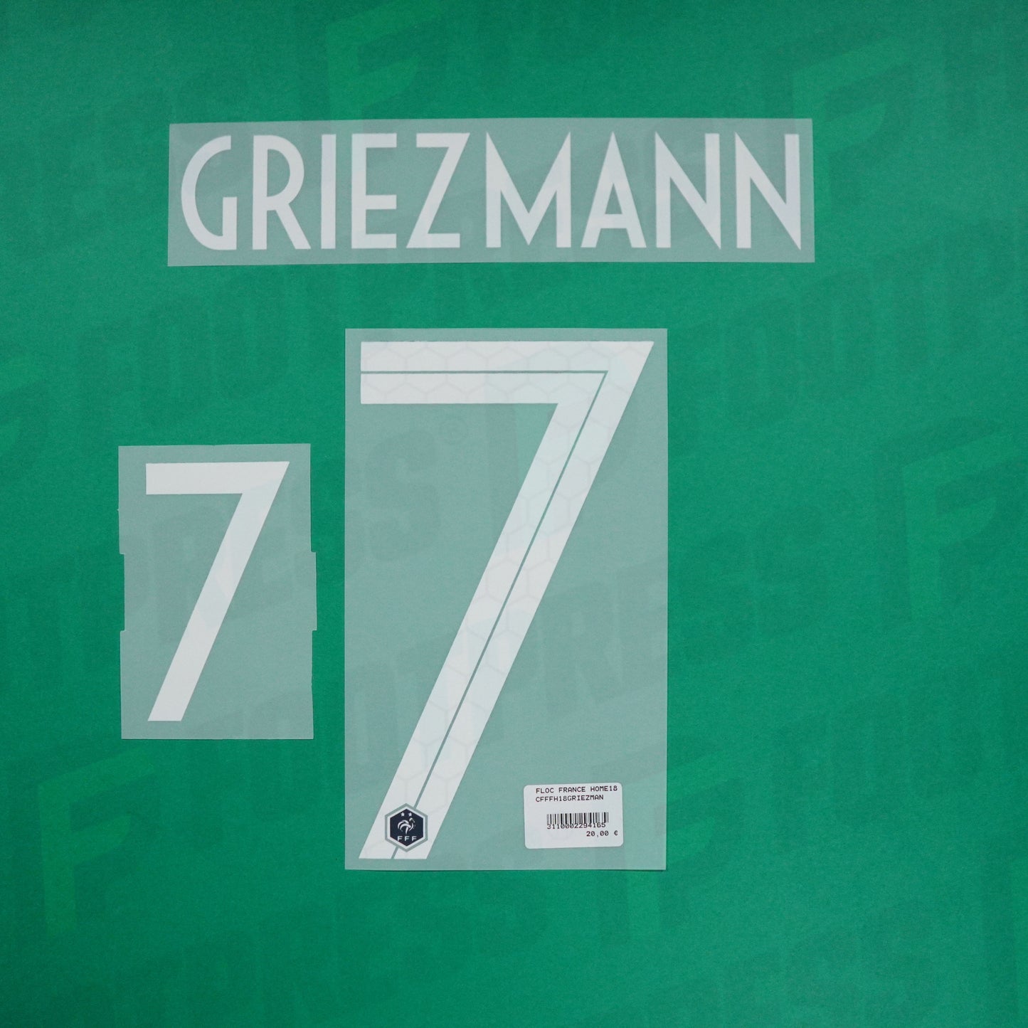 Flocado oficial - Francia 2 estrellas, Griezmann NIÑO, WC 2018, Local JUNIOR, Blanco,