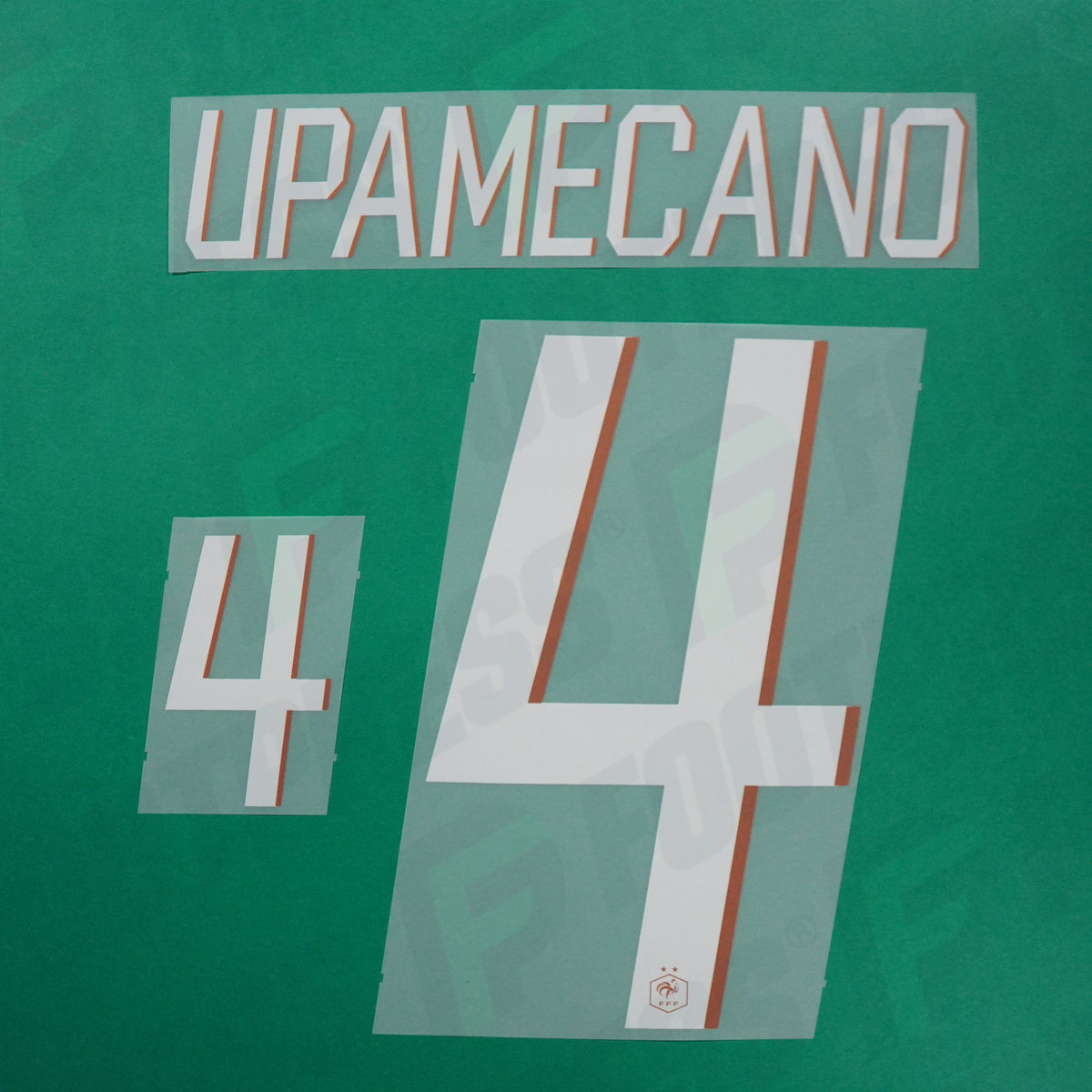 Flocage Officiel - France, Upamecano, 2026, Home, Blanc/Doré